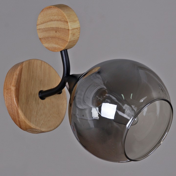 Бра De City 06780-0.2-01 BK+WOOD