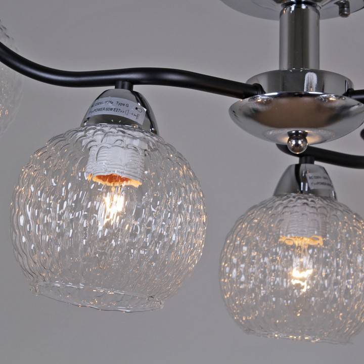 Люстра на штанге Reluce 07624 07624-0.3-06 CR+BK