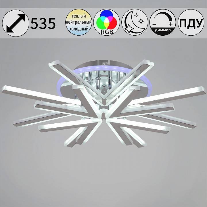 Люстра потолочная De Markt 09824-3.3-4+4C CR (RGB)