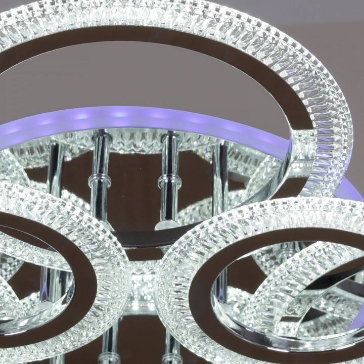 Потолочная люстра 09837-0.3-4+4A CR (RGB)