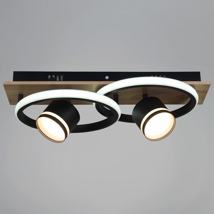 Накладной светильник De Markt Ракурс BK+WOOD 29560-0.3-2+2 BK+WOOD