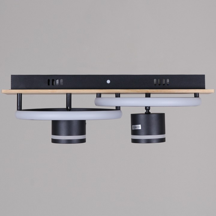 Накладной светильник De Markt Ракурс BK+WOOD 29560-0.3-2+2 BK+WOOD