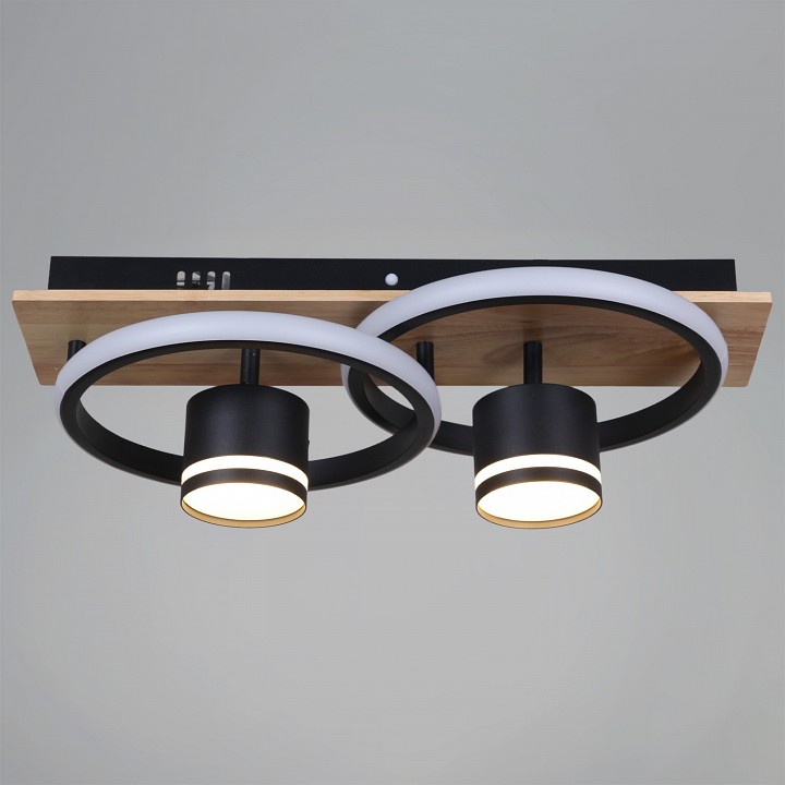 Накладной светильник De Markt Ракурс BK+WOOD 29560-0.3-2+2 BK+WOOD
