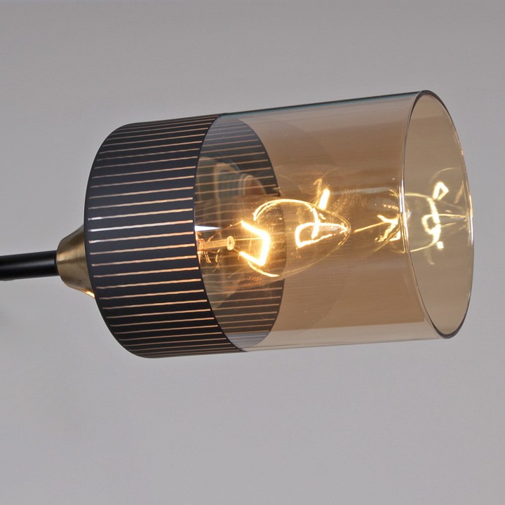 Люстра на штанге  48460-0.3-08 BK+COPPER