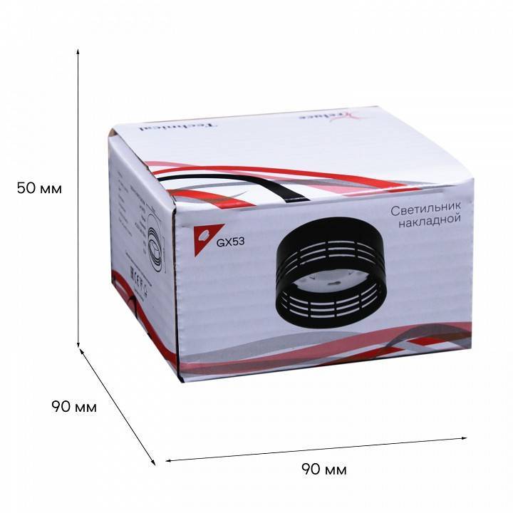 Накладной светильник Reluce 53014 53014-9.5-001CT GX53 BK