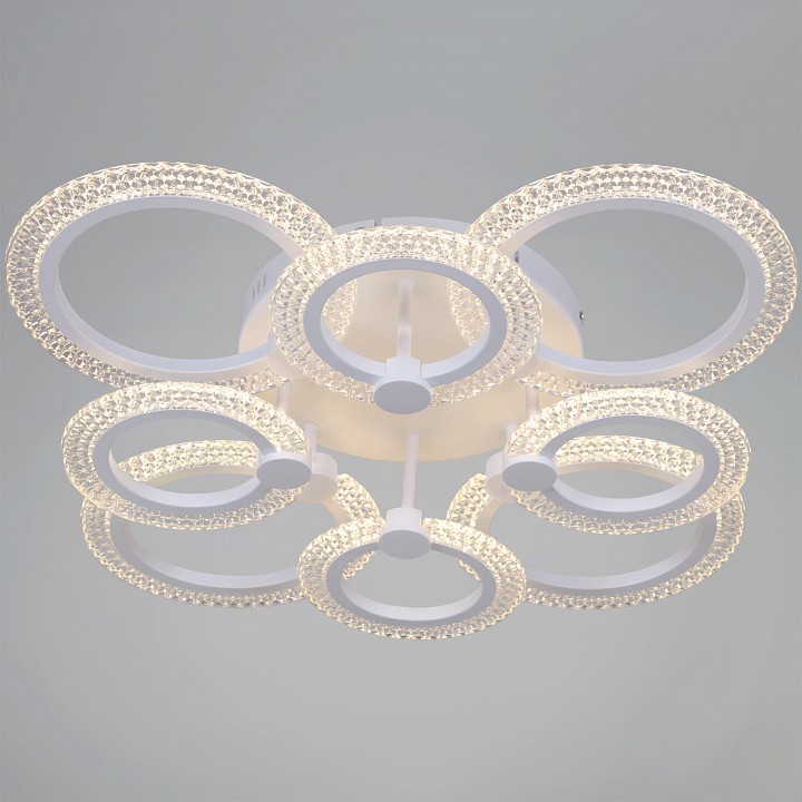 Люстра на штанге светодиодная Reluce 68090-0.3-4+4 WH