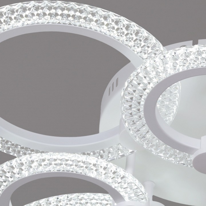 Люстра на штанге светодиодная Reluce 68090-0.3-4+4 WH