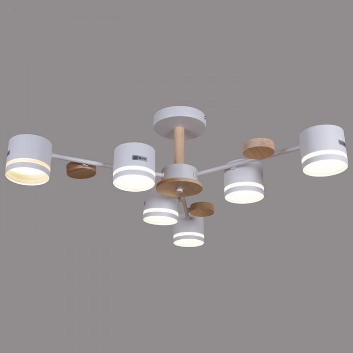 Люстра на штанге 68730-0.3-06 GX53 WH+WOOD