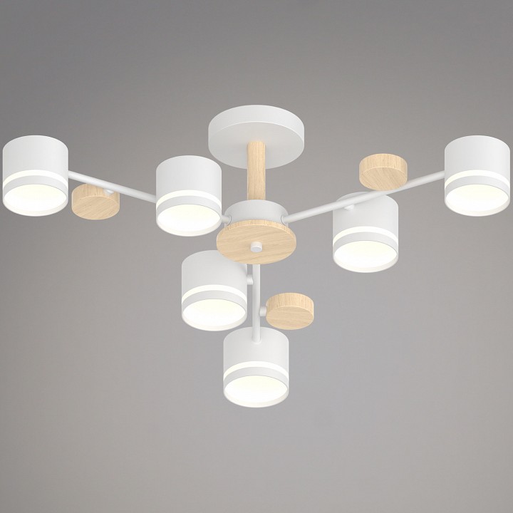 Люстра на штанге 68730-0.3-06 GX53 WH+WOOD