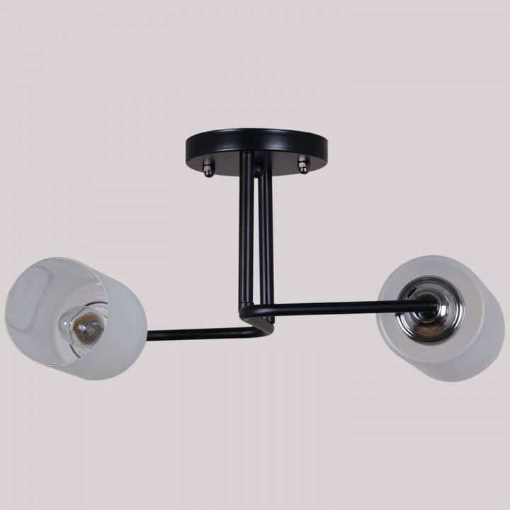 Подвесная люстра Reluce 2 лампы 70187-0.3-02 BK+CR