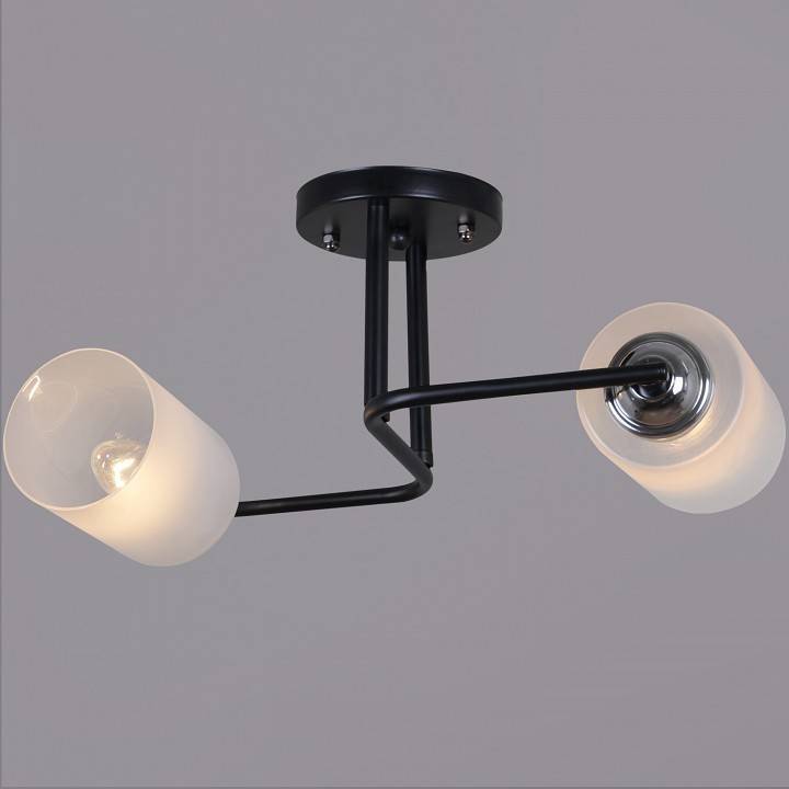 Подвесная люстра Reluce 2 лампы 70187-0.3-02 BK+CR