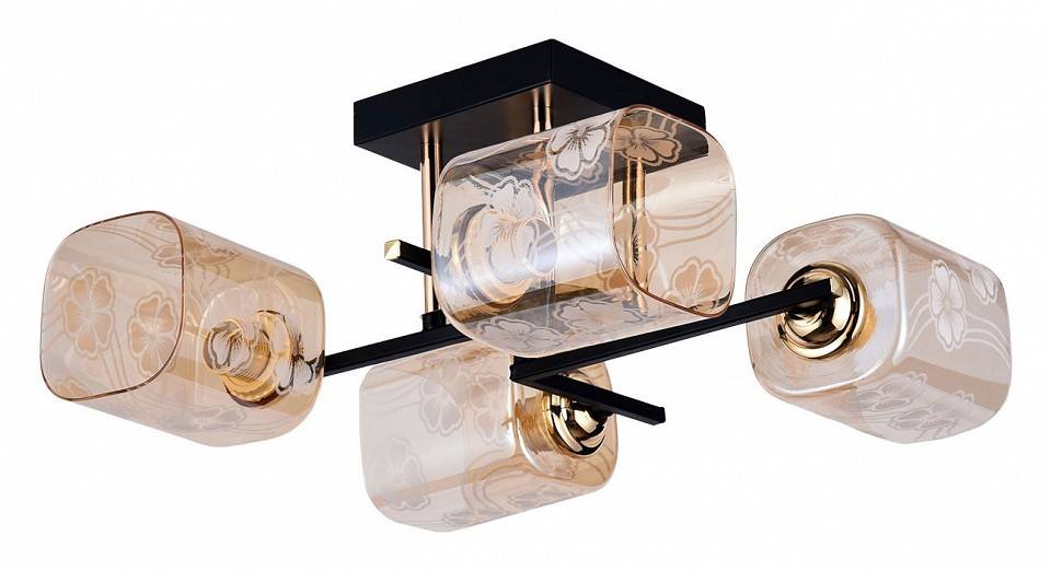 Потолочная люстра Reluce 72108 4 x E27 72108-0.3-04 BK+FGD