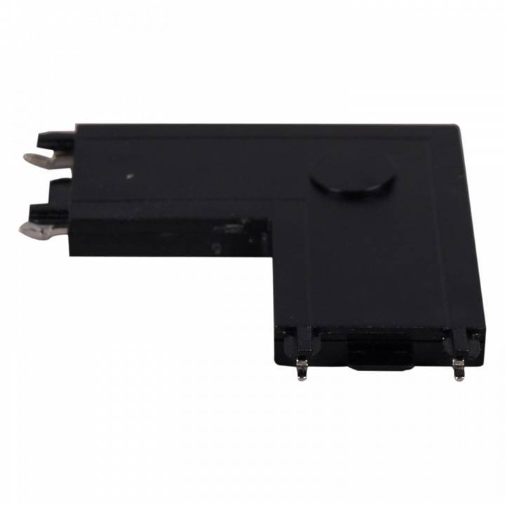 Соединитель угловой L-образный для треков накладных Reluce  RL 06102 corner connector BK