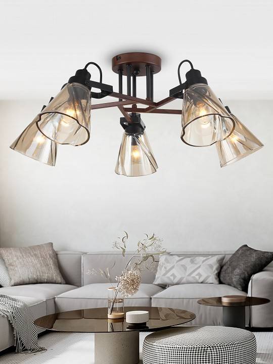 Потолочная люстра Rivoli Clarissa 5хE14 40 Вт Б0055506