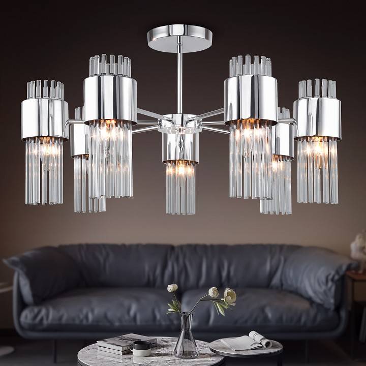 Люстра на штанге Rivoli Deborah 8хE14 40 Вт Б0055527