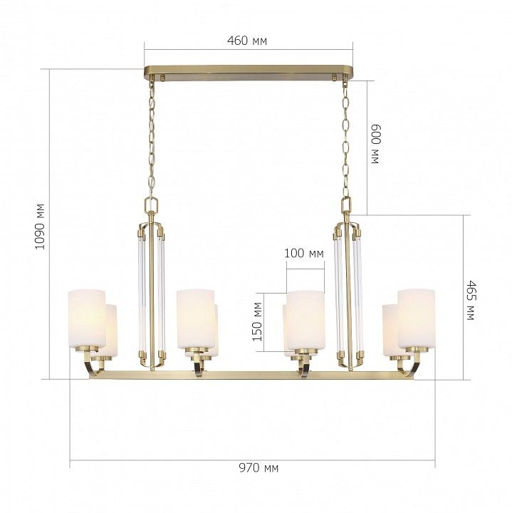 Подвесная люстра ST-Luce BRASS SL1403.333.08