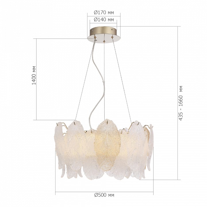 Подвесная люстра ST Luce LIGHTSOME 1 лампа SL6135.203.01