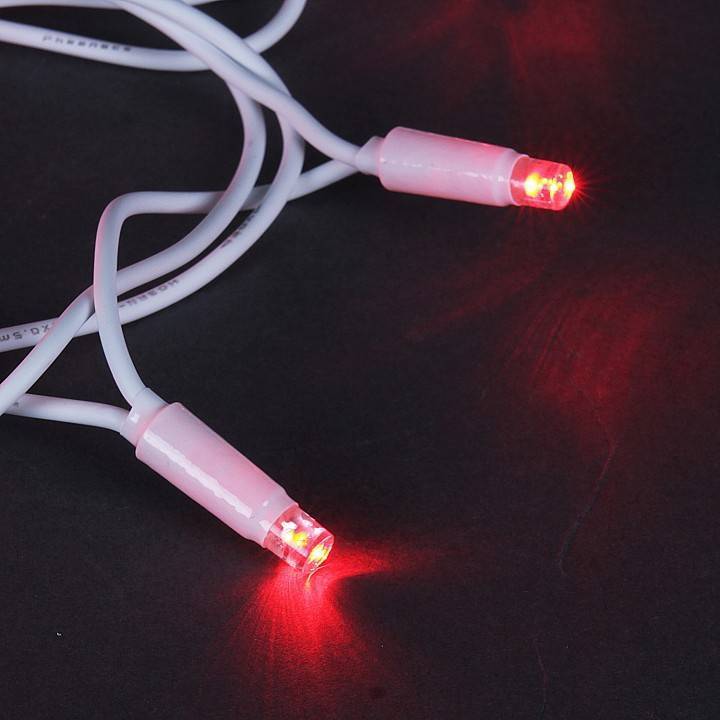 Гирлянда нить Sneha A-026 100 LED 10 м красный свет A-026 RD