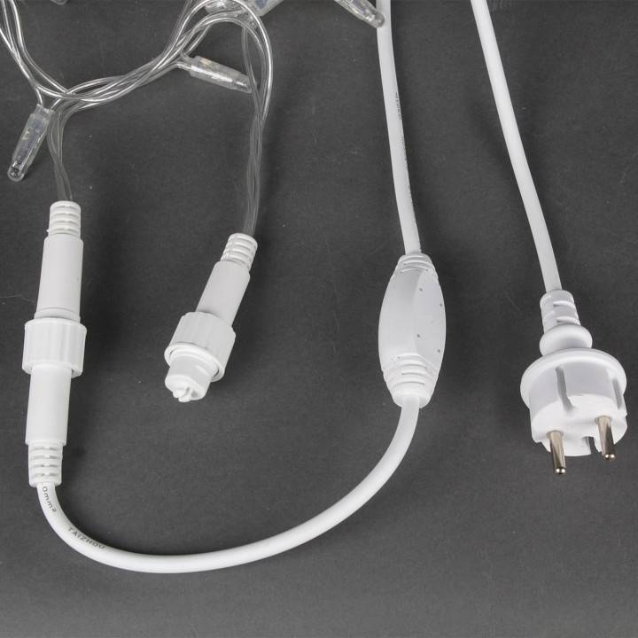 Гирлянда нить Sneha A-047C 200 LED 20 м IP44 теплый белый свет с мерцанием A-047C WW/WT FLASH