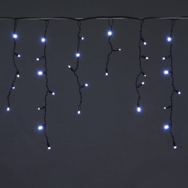 Бахрома световая Sneha A-057A 3x0.5 м белый с мерцанием A-057A WT/W FLASH