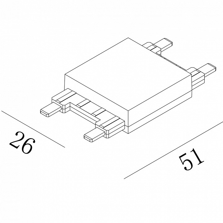 Соединитель линейный для треков SWG PRO SLIM CN-SLIM-BL-I