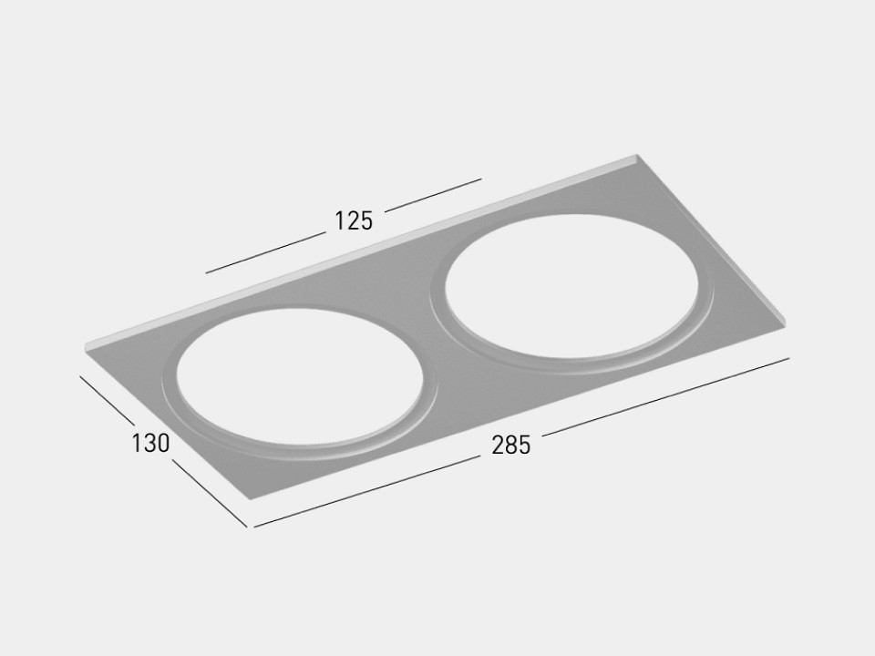 Рамка на 2 светильника SWG PRO COMBO COMBO-1S2-WH
