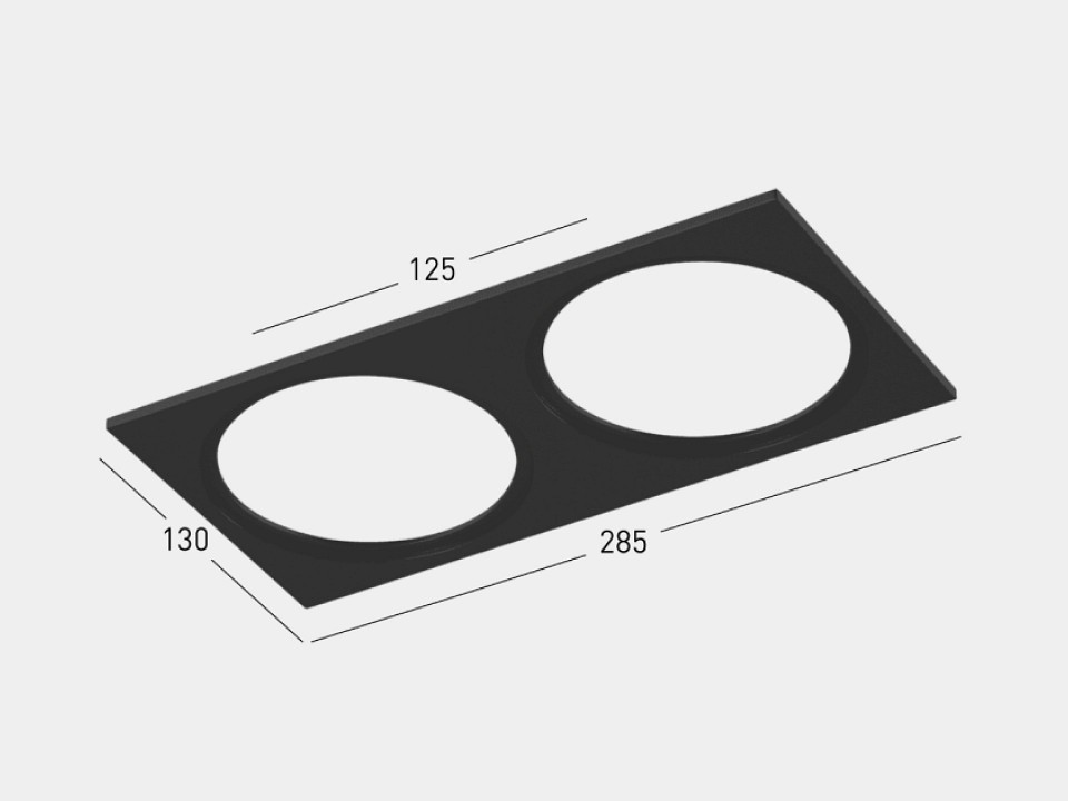 Рамка на 2 светильника SWG PRO COMBO COMBO-1S2-BL