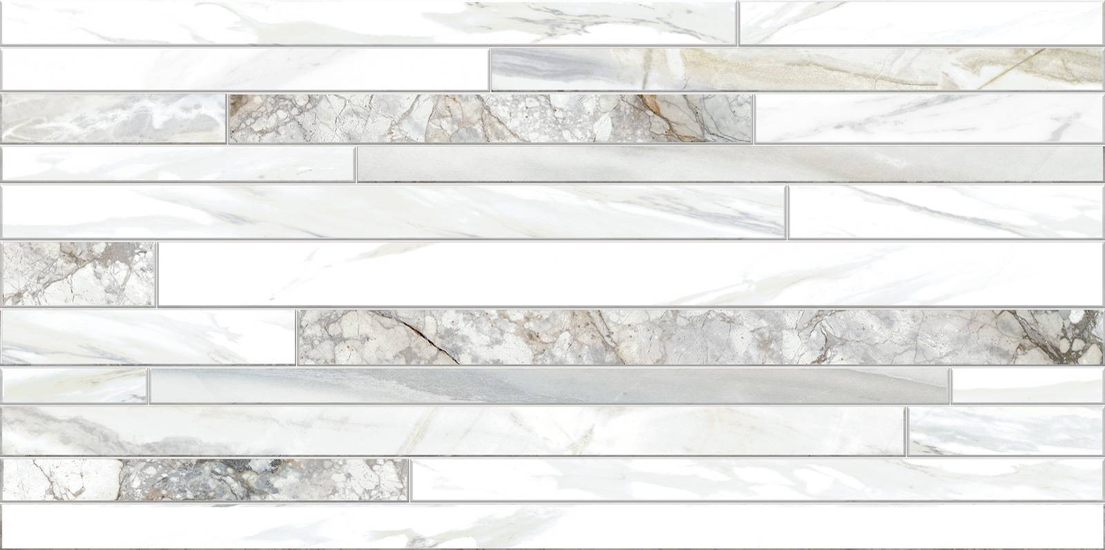 Плитка настенная Alma Ceramica Mercury рельефная 249х500х8.5 мм TWU09MRC017