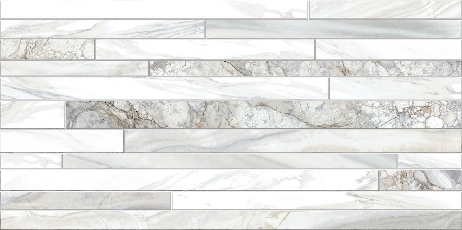 Плитка настенная Alma Ceramica Mercury рельефная 249х500х8.5 мм TWU09MRC017