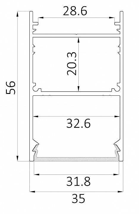 Соединитель X-образный для светильника Dekraft 6063 LINE 3556 0412636