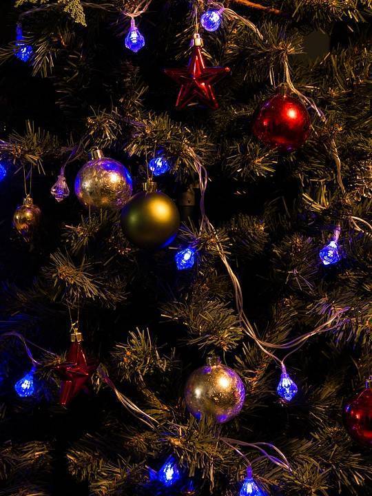 Гирлянда с насадками Uniel Елочки 10 LED 2 м ULD-7922