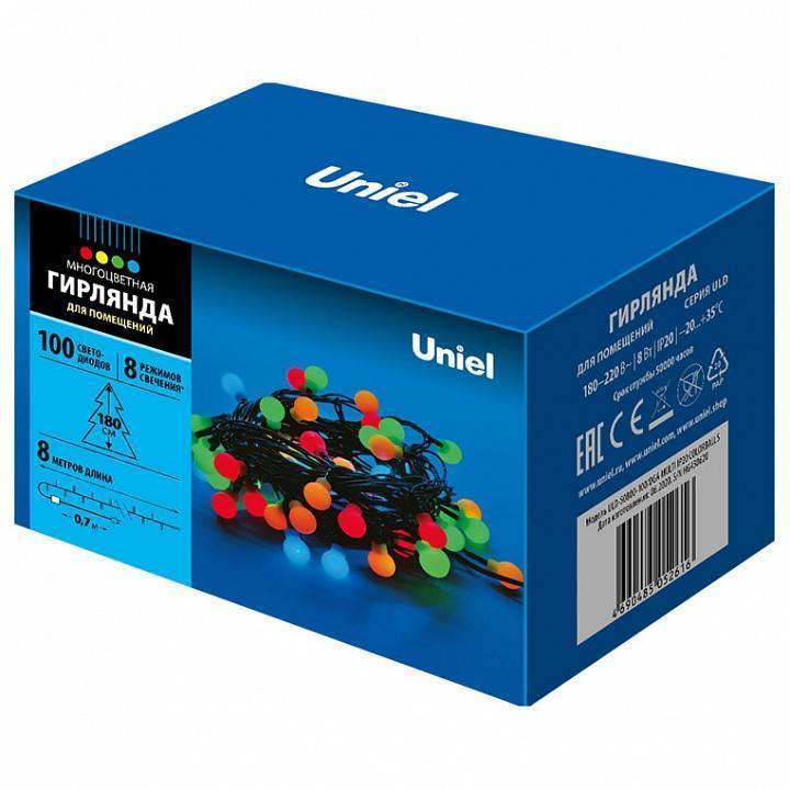 Гирлянда Супернить Uniel ULD-S0500/50 DTA 50 м 500 LED мультиколор 7929