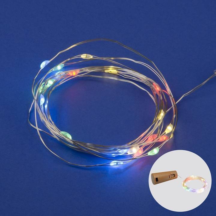 Гирлянда Нить Uniel ULD-S0200-020/SСR/3LR 2 м 20 LED на батарейках UL-00010904