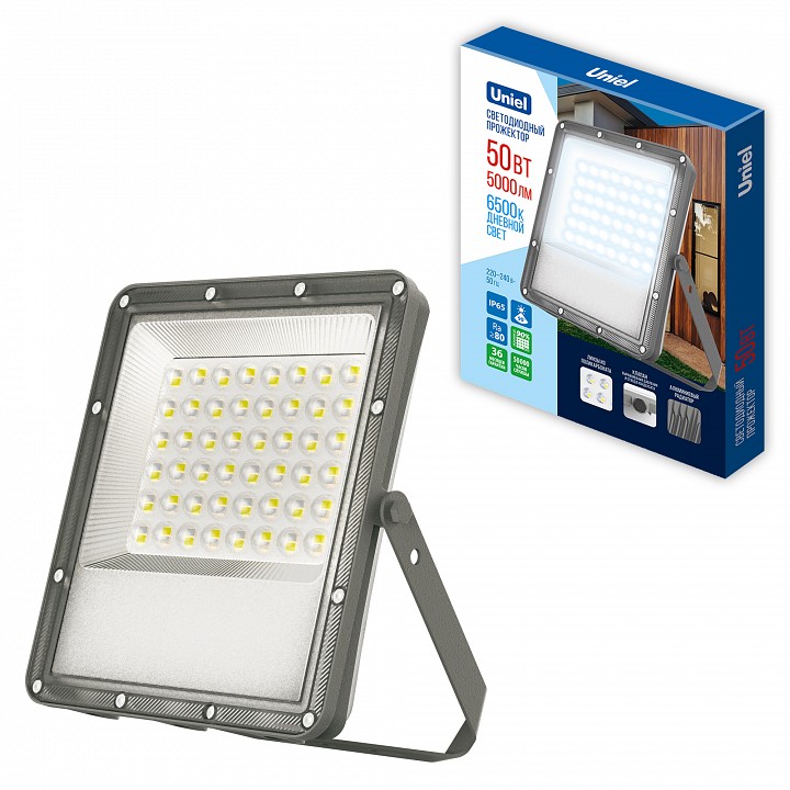 Прожектор светодиодный Uniel ULF-F51D 10 Вт 4000 К с датчиком движения UL-00012758