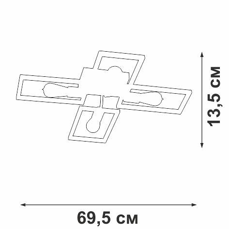 Потолочная люстра Vitaluce V3031 4 лампы V3031-7/4PL