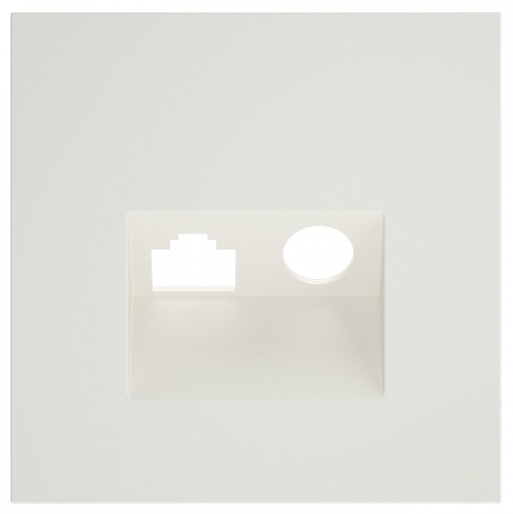 Накладка для ТВ-розетки и RJ-11 или RJ-45 Voltum S70 VLS002713