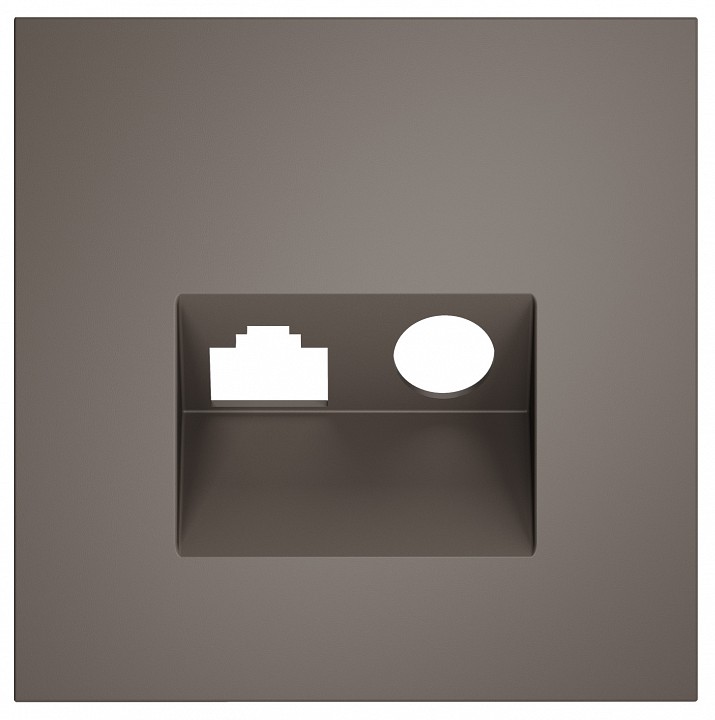 Накладка для ТВ-розетки и RJ-11 или RJ-45 Voltum S70 VLS002714