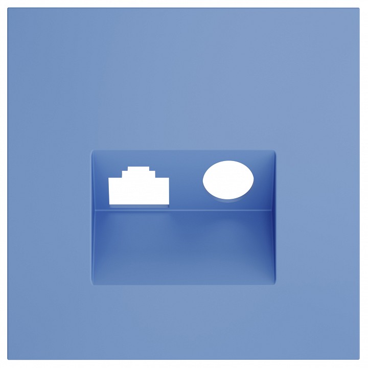 Накладка для ТВ-розетки и RJ-11 или RJ-45 Voltum S70 VLS002715