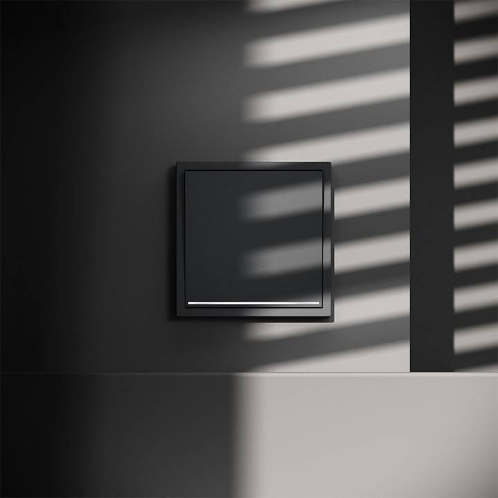 Выключатель проходной одноклавишный с подсветкой без рамки Voltum S70 VLS010407