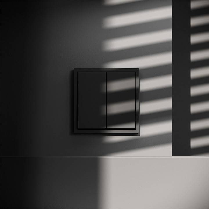 Выключатель двухклавишный без рамки Voltum S70 VLS020108