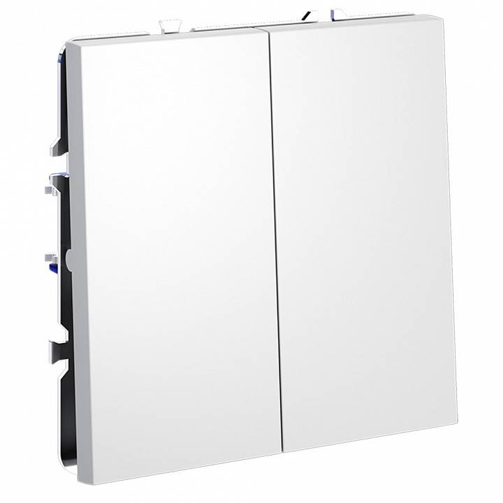 Выключатель проходной двухклавишный без рамки Voltum S70 VLS020302