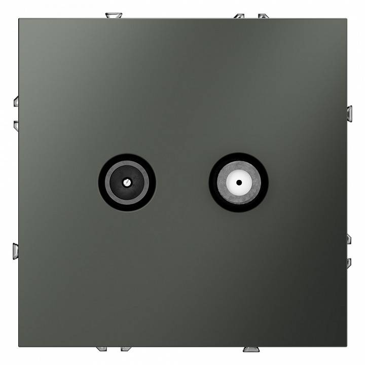 Розетка телевизионная и SAT оконечная без рамки Voltum S70 VLS060406