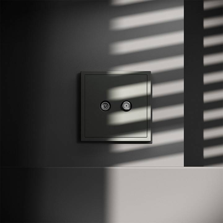 Розетка телевизионная и SAT оконечная без рамки Voltum S70 VLS060406