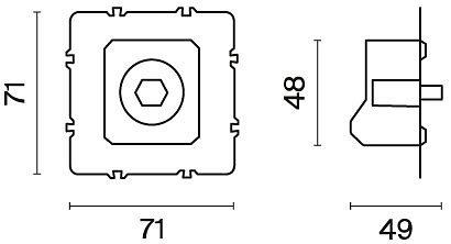 Механизм для диммера Voltum S70 VLS0703M
