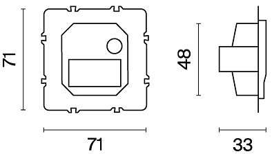 Механизм заглушка для поста с подсветкой, без рамки Voltum S70 VLS0706M