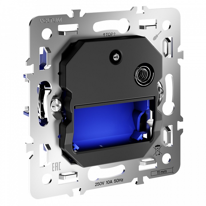 Механизм заглушка для поста с подсветкой и с датчиком, без рамки Voltum S70 VLS0707M