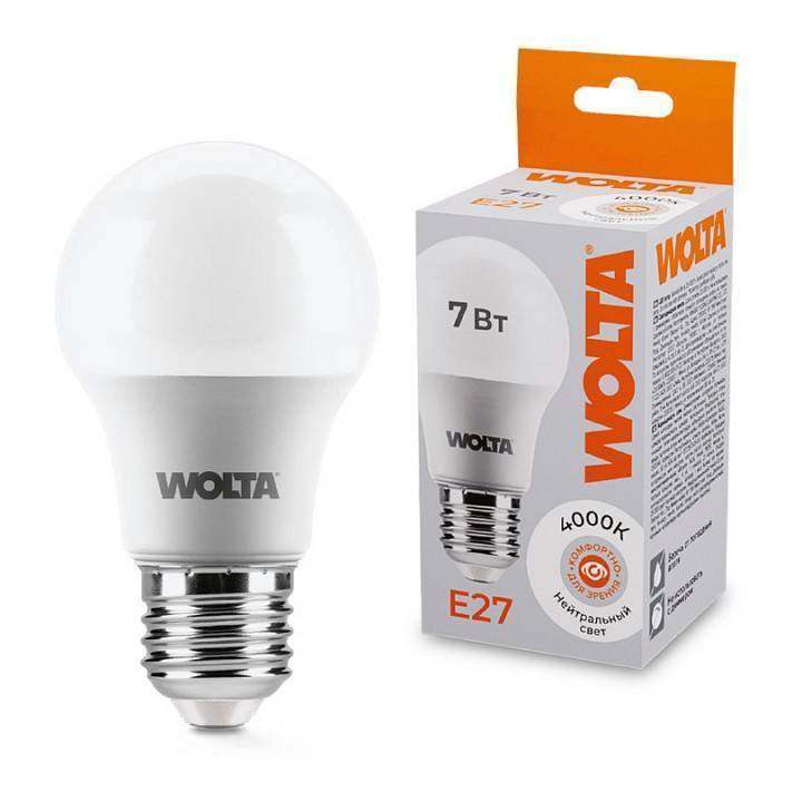 Лампа светодиодная Wolta  E27 7Вт 4000K 25S55BL7E27