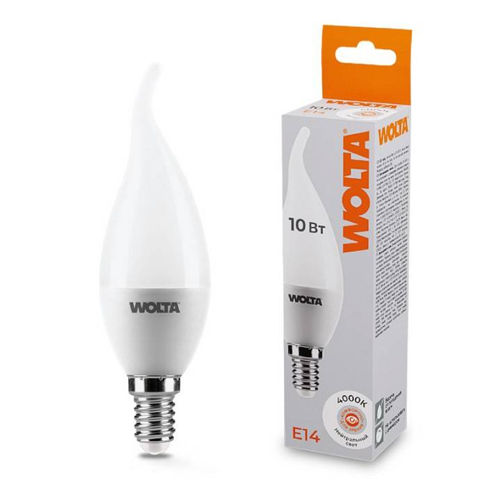 Лампа светодиодная Wolta  E14 10Вт 4000K 25SCD10E14