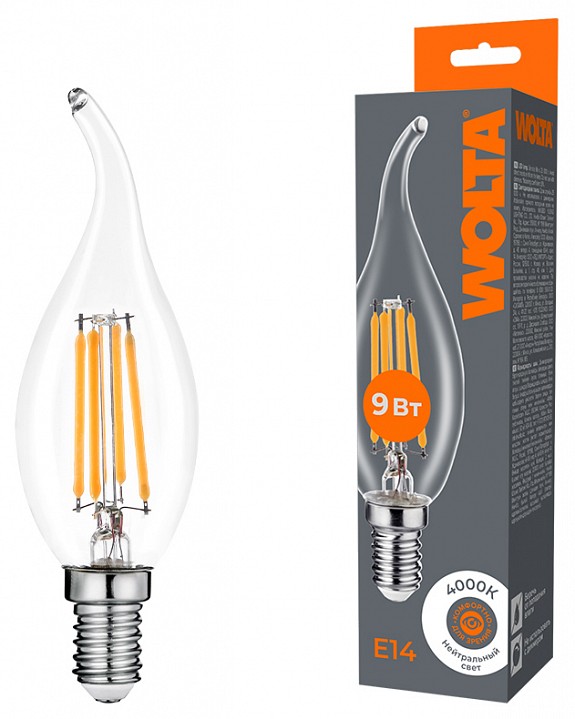 Лампа светодиодная Wolta  WF-CT35-9W4KE14