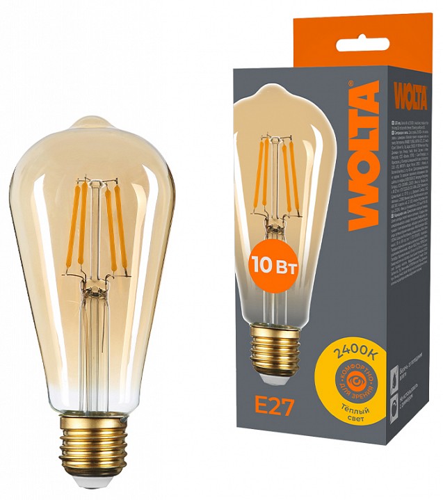 Лампа светодиодная Wolta  WF-ST64-10W2.4KE27